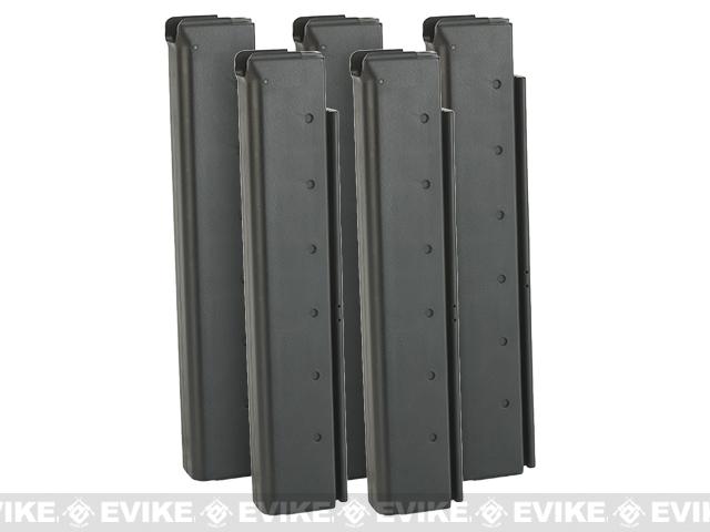 King Arms 60 Round Mid-Cap Magazine for M1A1 / Thompson Airsoft AEG Rifles (Package: Set of 5)