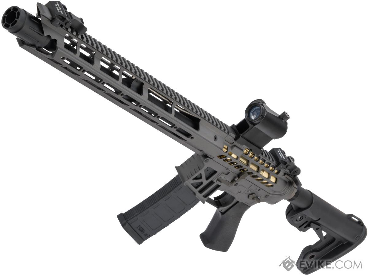 King Arms TWS M4 Ver. 2 Limited Edition Skeletonized Rifle w/ M-LOK Handguard (Color: Gun Metal Grey / Rifle)