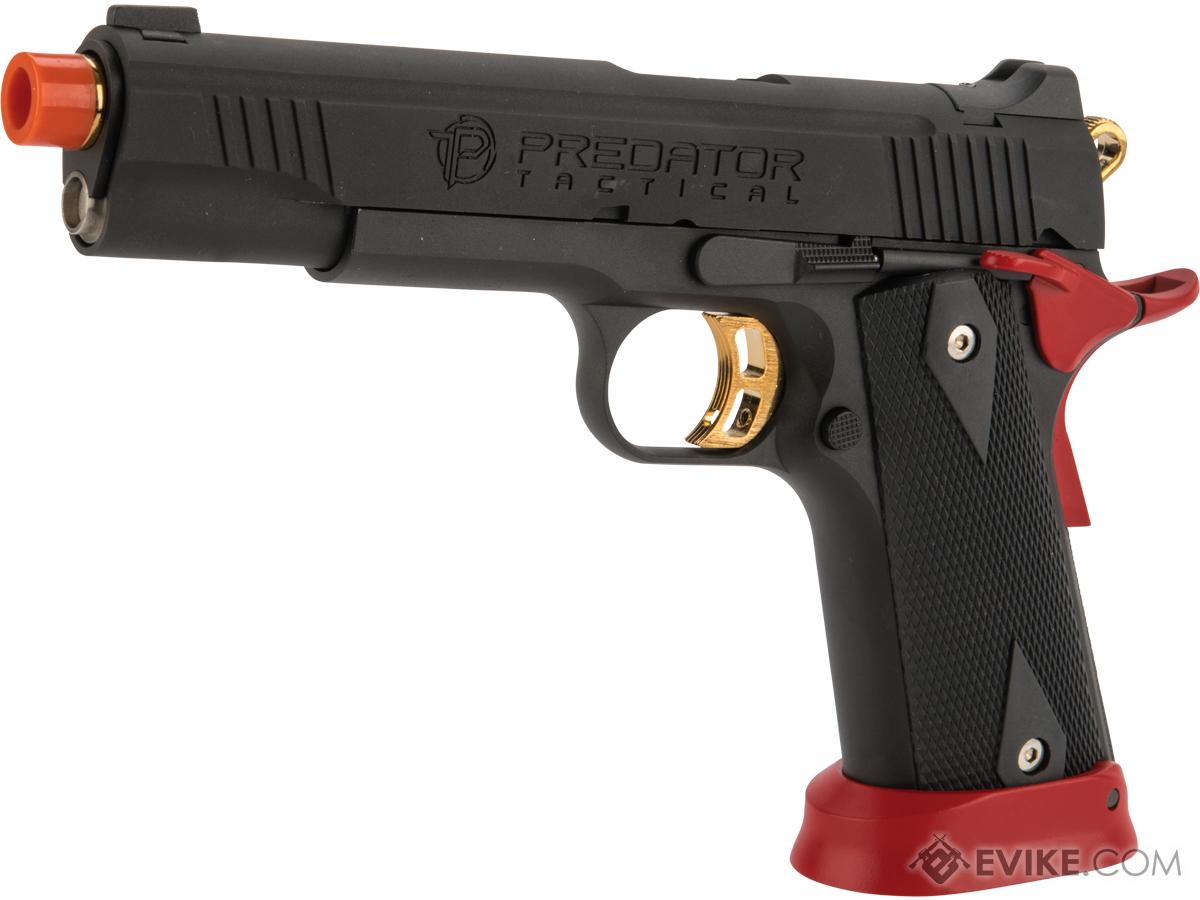 Predator Tactical Iron Shrike Gas Blowback 1911 Pistol by King Arms (Color: Red / CO2)