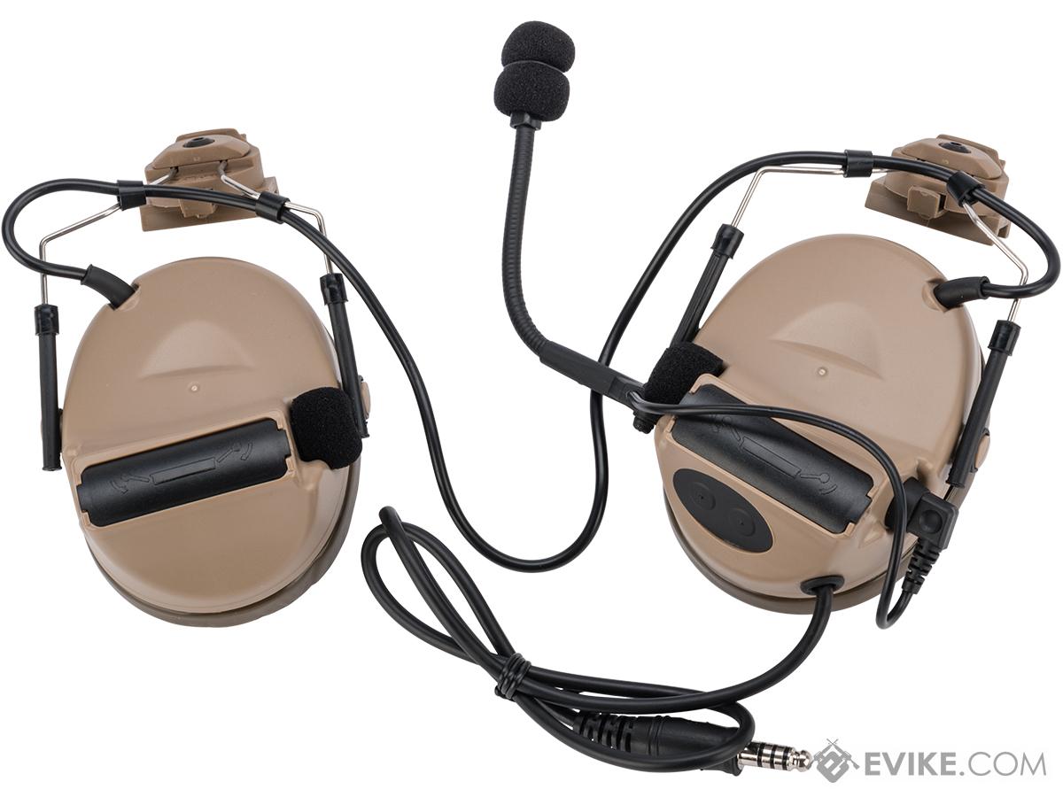 Element Z031 Military Style Noise Canceling Headset for FAST Helmets (Color: Dark Earth)