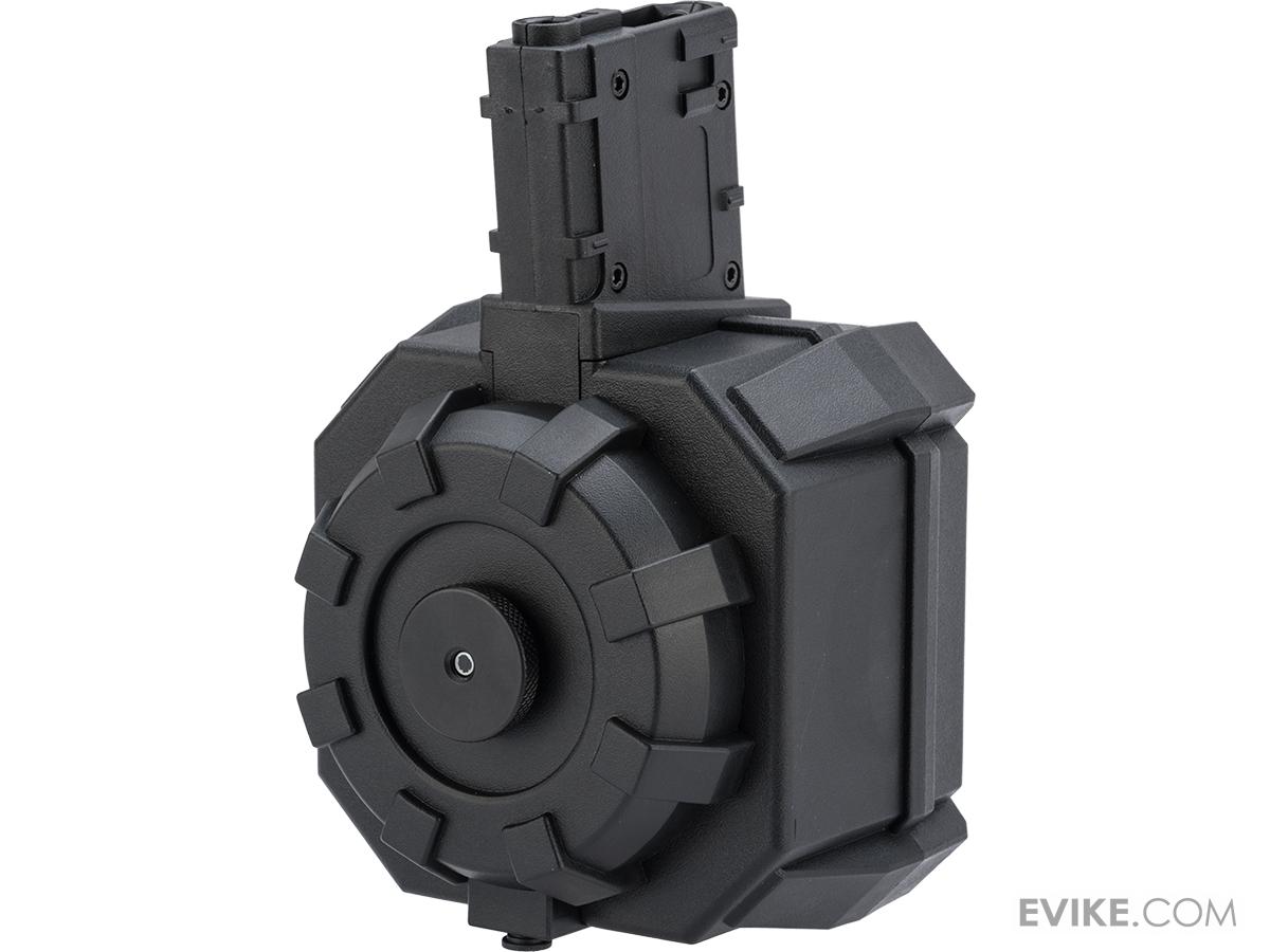 1500 Round Flashmag//Electric Winding Style Evike Angel Custom Firestorm and Thunderstorm Airsoft Drum Magazines