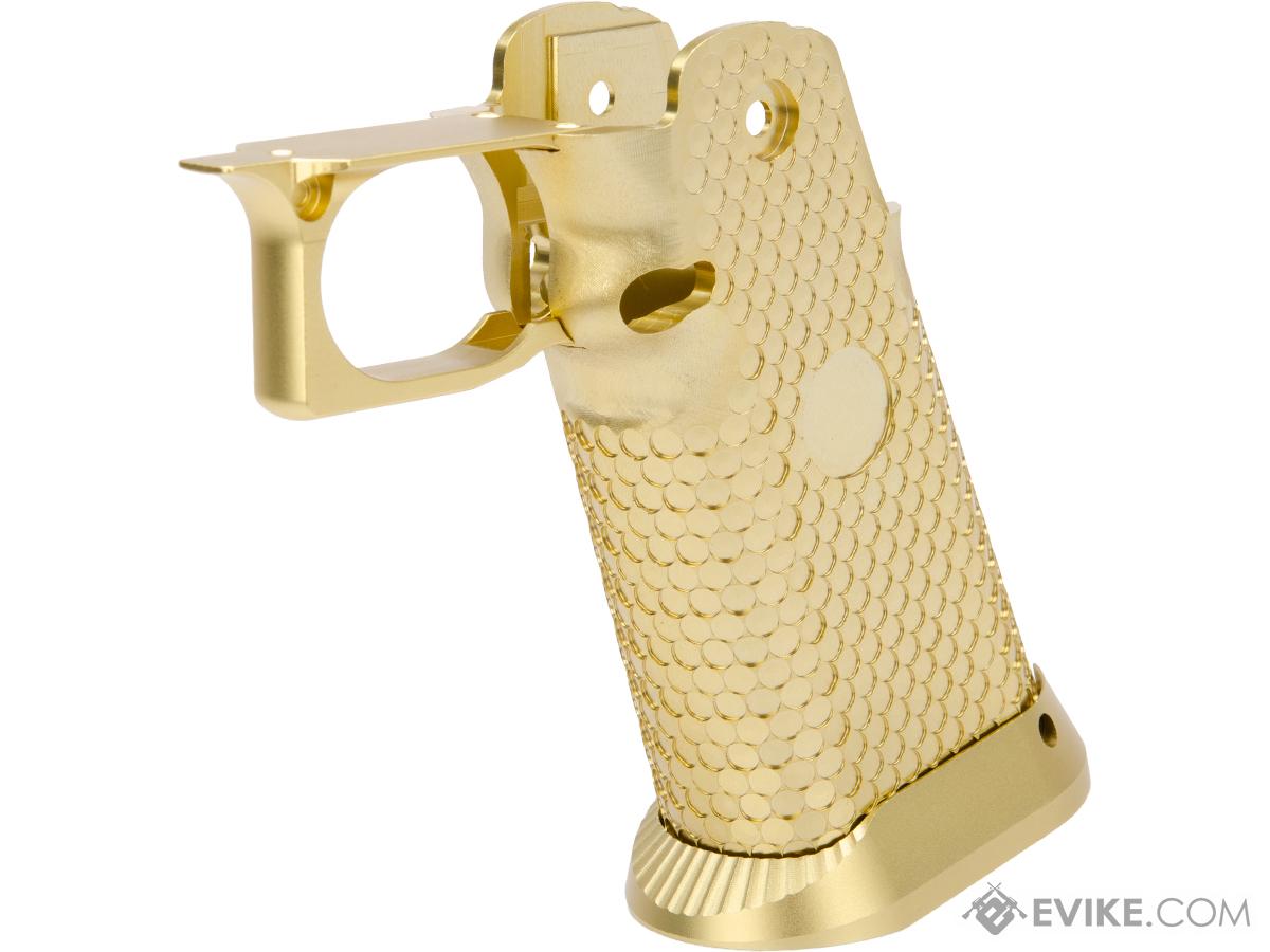 KF CNC Aluminum Grip for Tokyo Marui Hi-Capa Airsoft Pistols (Color: Gold)