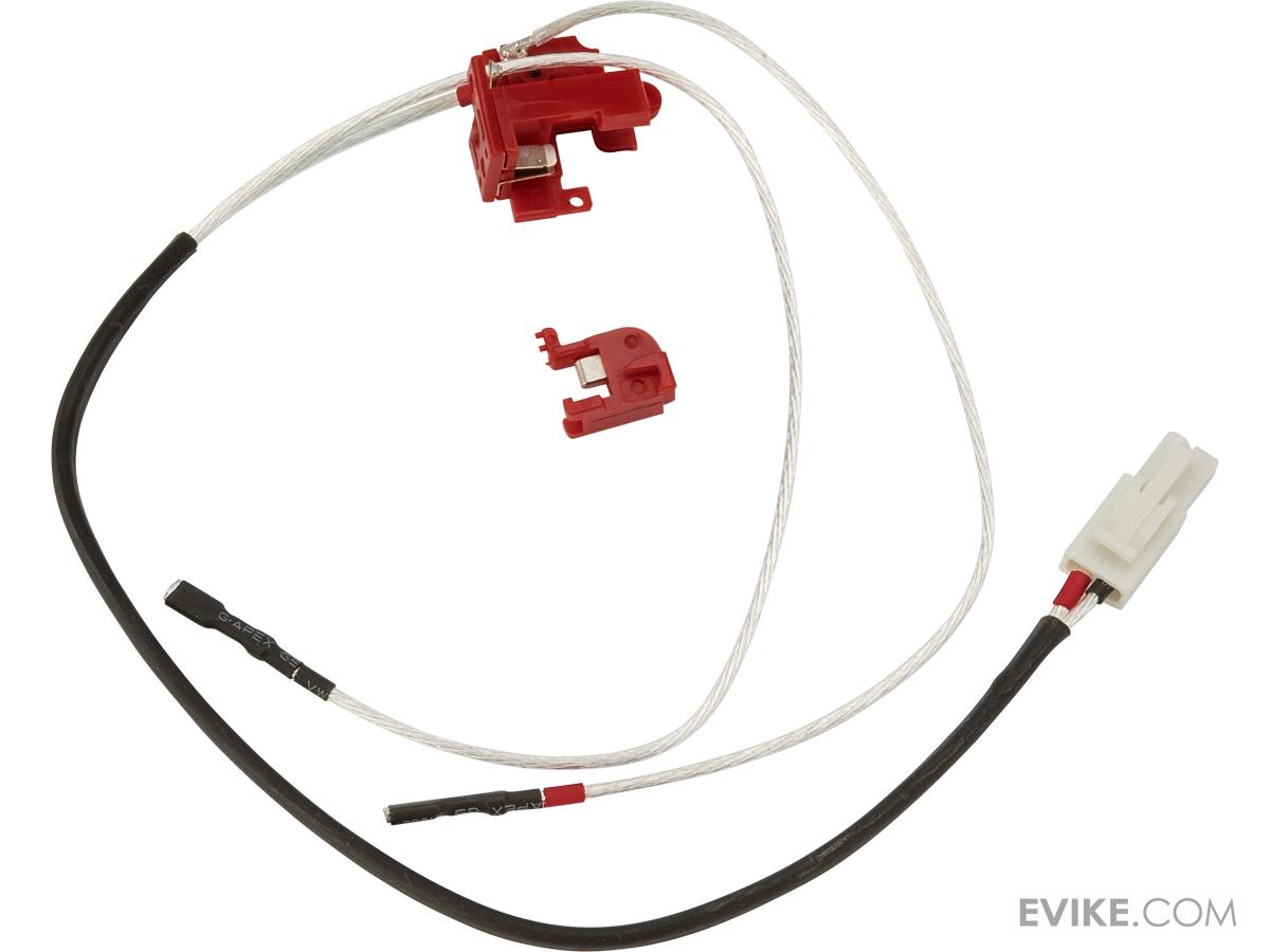 King Arms Low Resistance Silver Cord and Switch Set for Version 2 Gearbox (Rear Wiring)