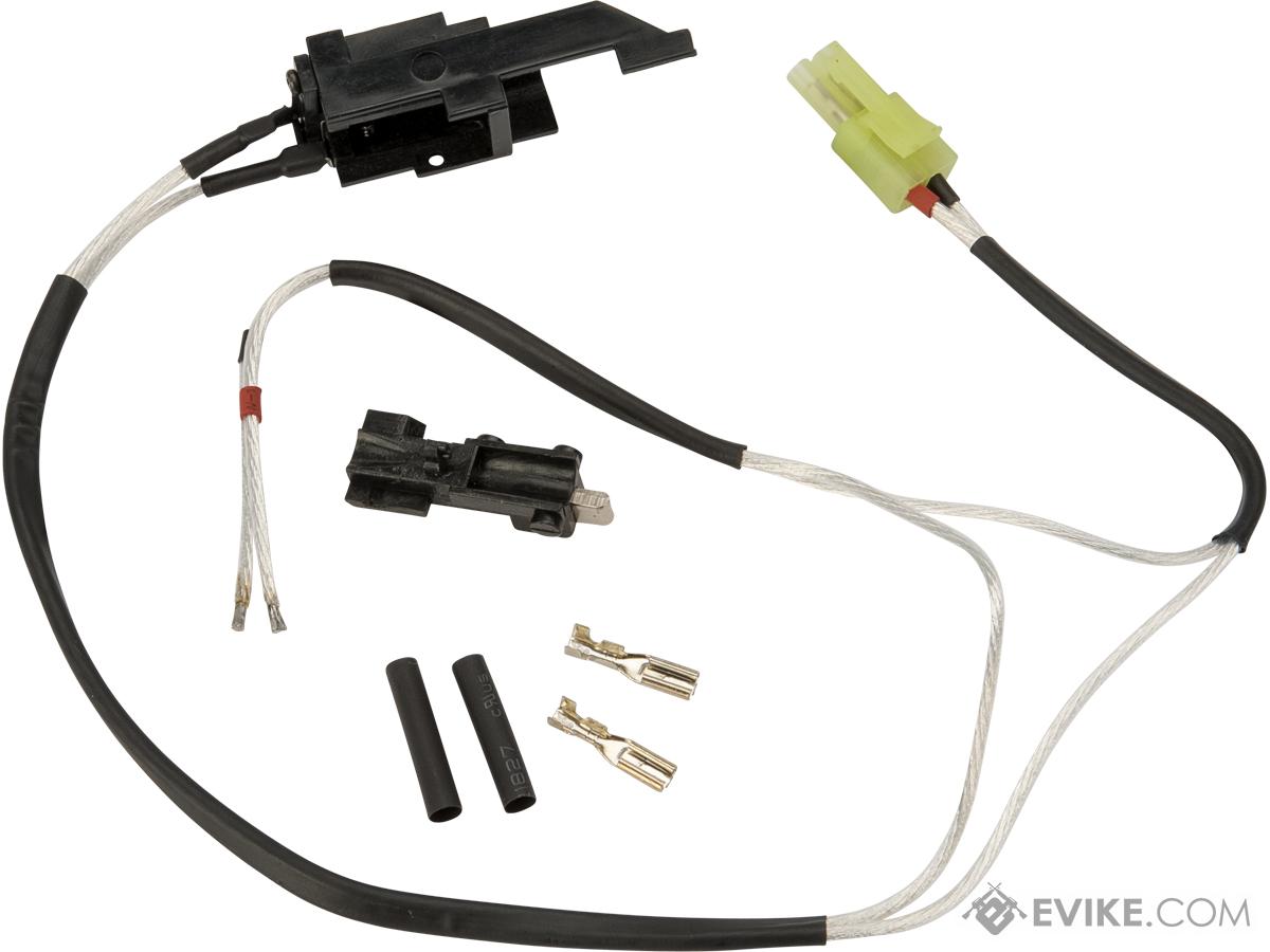 King Arms Low Resistance Silver Cord and Switch Set for Version 3 Gearbox (Rear Wiring)