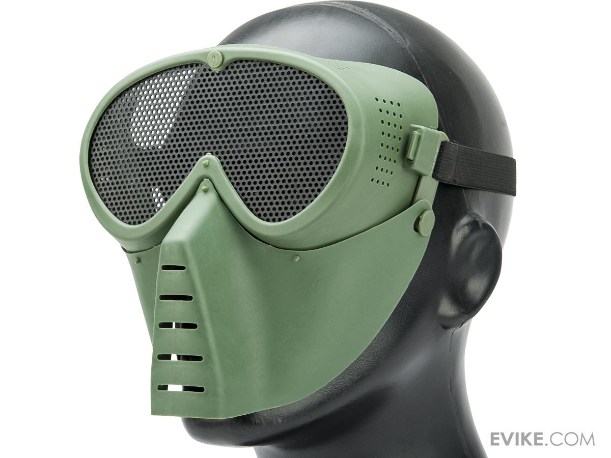 Avengers Tactical Low Profile Airsoft Mesh Mask (Color OD Green