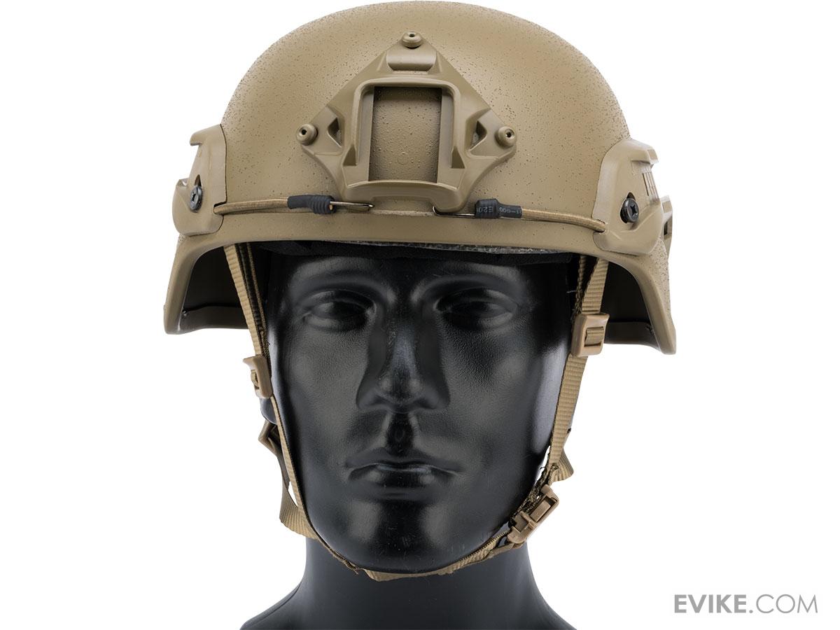 Matrix MICH 2000 Fiberglass Airsoft Helmet w/ NVG Mount & Side Rail