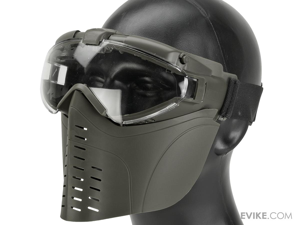 ProGoggle Airsoft Full Face Mask w/ Integrated Fan (Color OD Green
