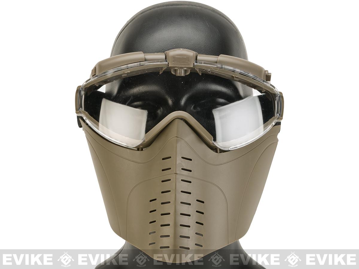 Matrix ProGoggle Airsoft FullFace Mask w/ Integrated Fan (Desert