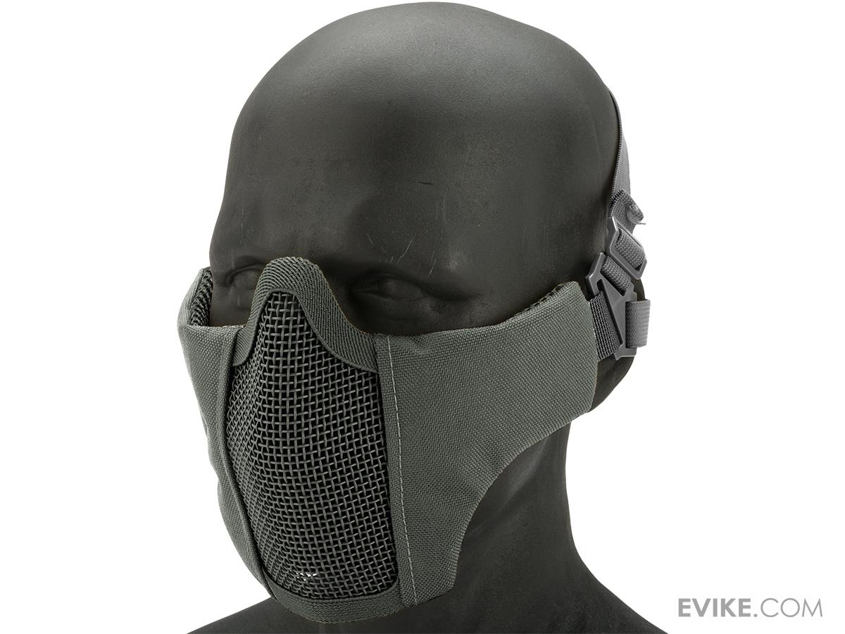 Matrix Low Profile Iron Face Padded Lower Half Face Mask (Color Grey