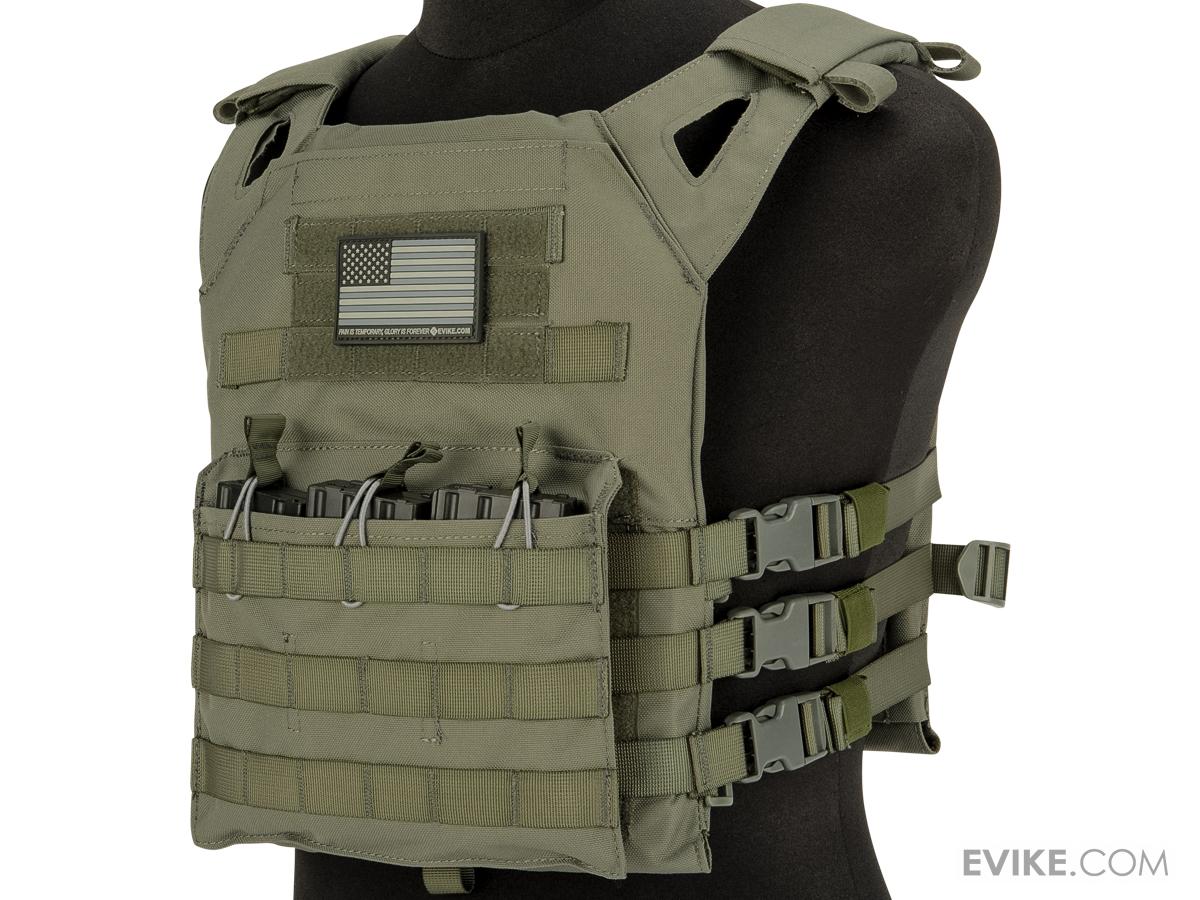 Matrix Level1 Plate Carrier with Integrated Magazine Pouches (Color Ranger Green), Tactical