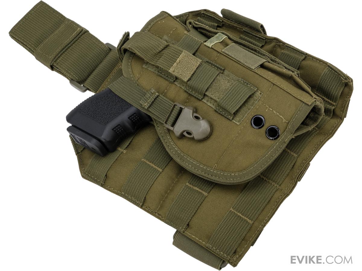 Tactical QuickDraw Combat Pistol Holster HOOK & LOOP Universal Vest