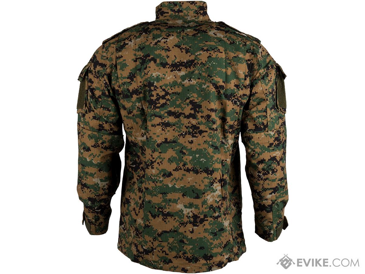 ACU Type Ripstop BDU Jacket (Color: Digital Woodland / Small), Tactical ...