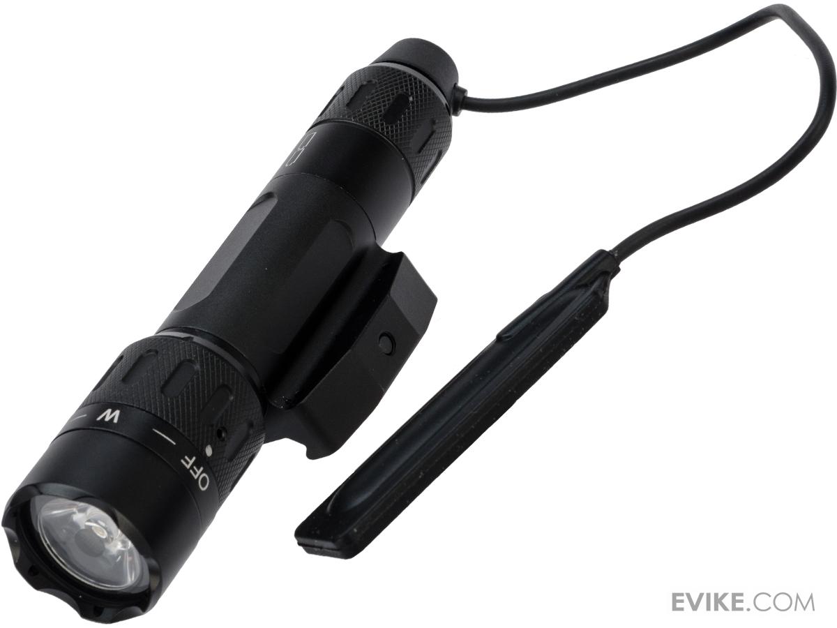 Night Evolution NE04014 Flashlight with IR Flood (Color: Black / Fixed Rail Mount)