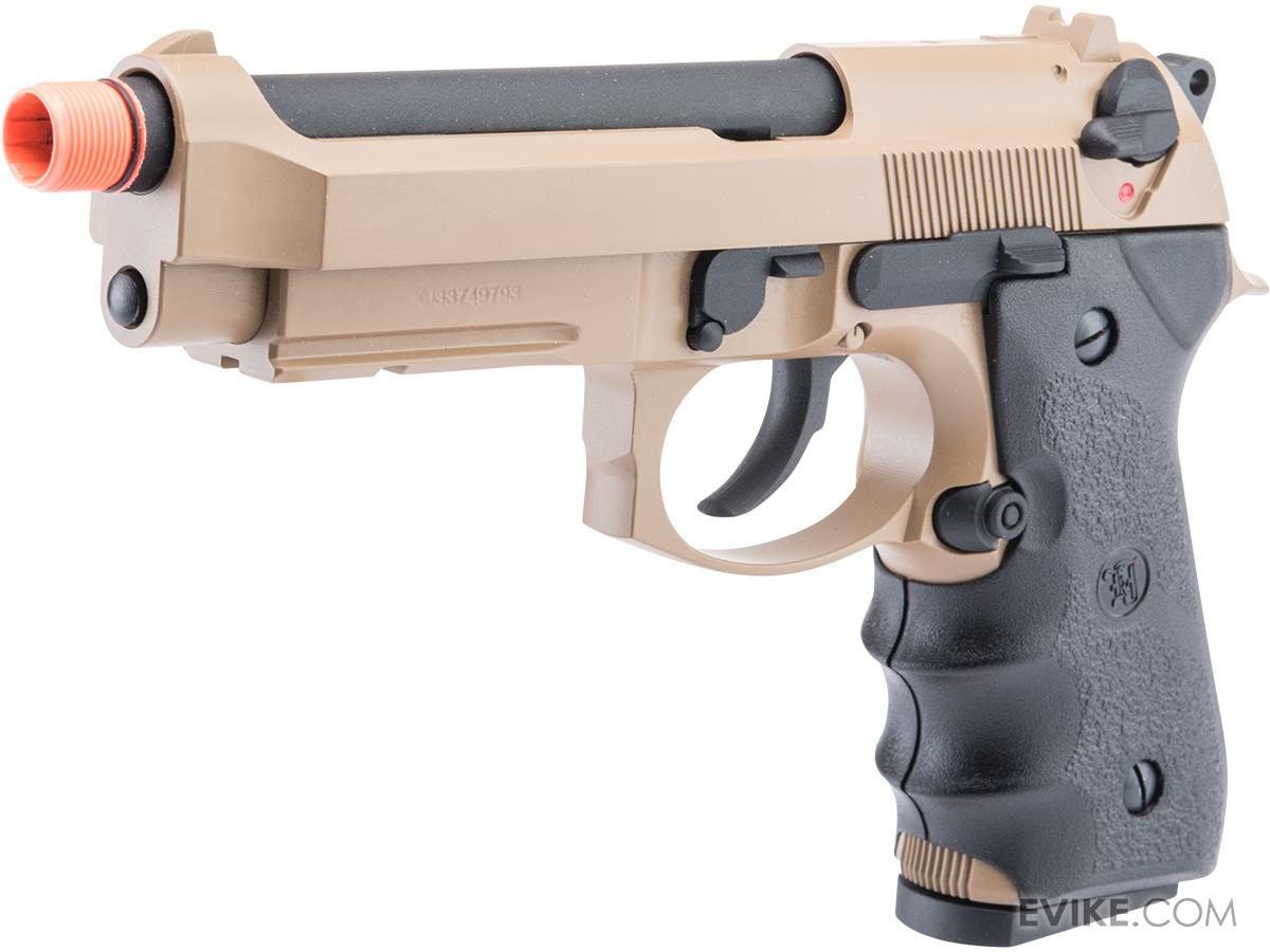 KJW M9A1 Gas Blowback Airsoft Pistol w/ Wraparound Grips (Color Tan