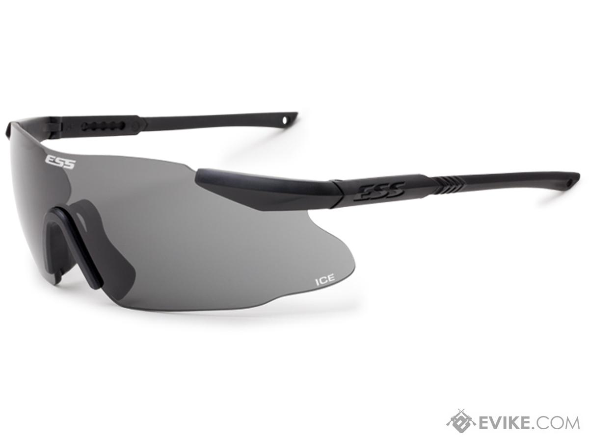ESS Ice Ballistic Eyeshield Package (Color: Black Frame / Smoke Gray Lens)