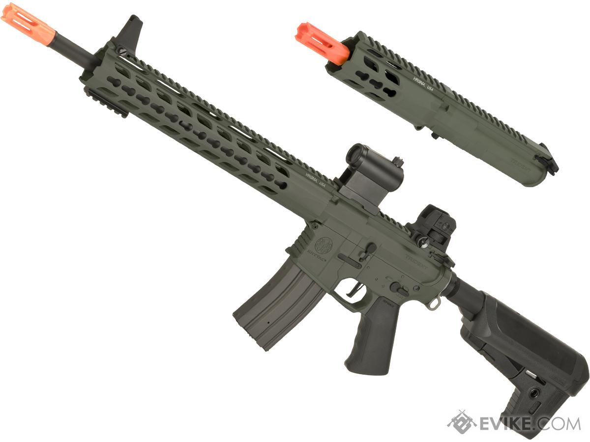 Krytac Full Metal Trident MKII SPR / PDW Upper Airsoft AEG Rifle Package (Color: Foliage Green)
