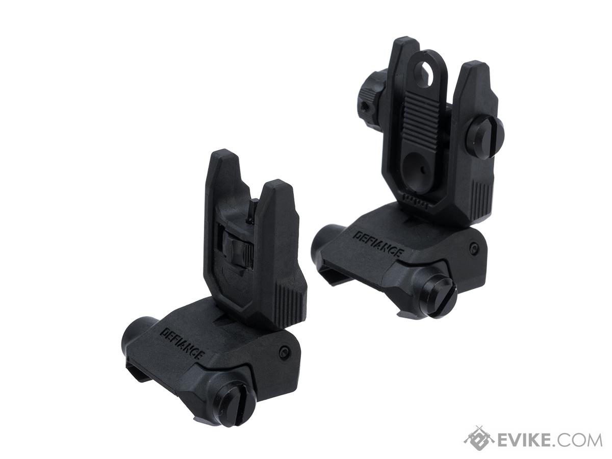 Airsoft AEG Shooting Gear APS Athena Back Up Rear & Front Sight Set Black 