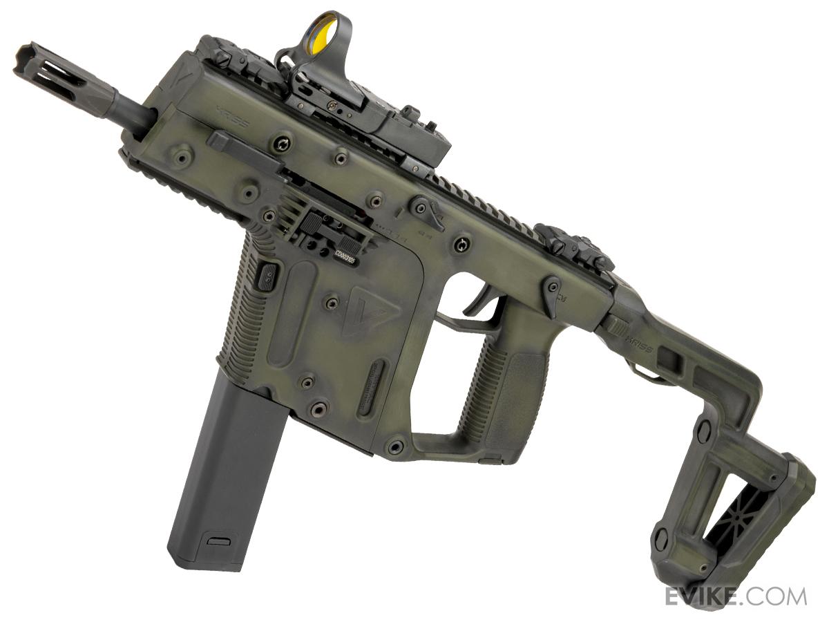 EMG Custom Cerakote Krytac Licensed KRISS Vector Airsoft AEG (Color: Battle Worn Distressed OD Green)