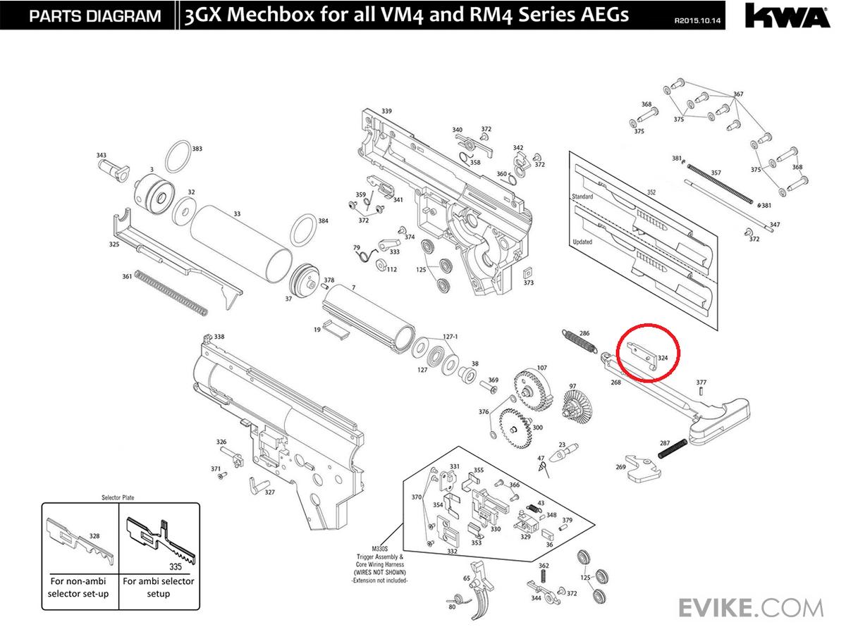 KWA Charging Handle Spring Retainer for M4 Series Airsoft AEGs Part324