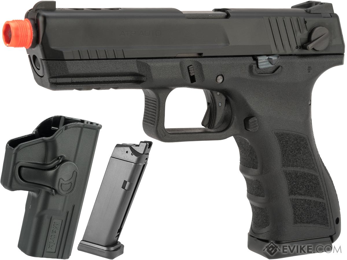 KWA ATP Full Size Airsoft GBB Gas Blowback Pistol (Model: Full Auto + Extra Mag and Holster)