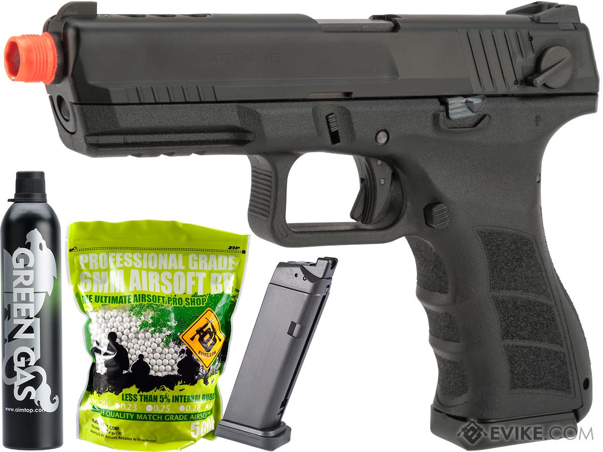 KWA ATP Full Size Airsoft GBB Gas Blowback Pistol (Model: Full Auto / Essentials Pack)