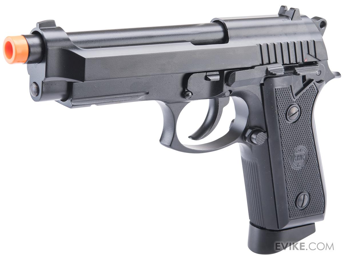 M9 PT92 Full Metal Semi / Full Auto Select Fire CO2 Gas Blowback Airsoft Pistol by KWC (Color: Black)
