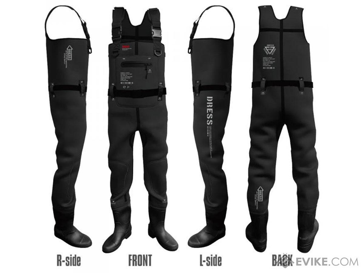 DRESS Chloroprene Airborne Body Length Waders w/ Radial Soles (Size: Medium)