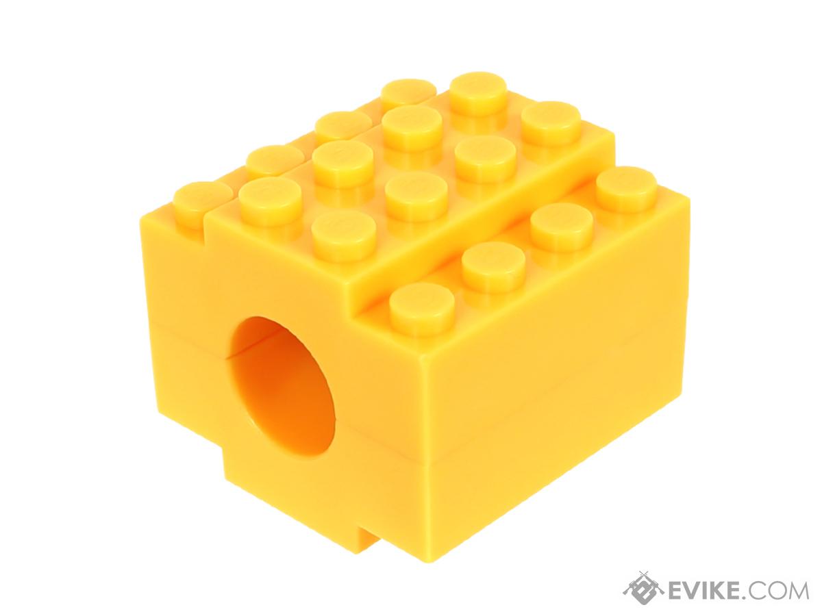 LayLax First Factory BLOCK Series 14mm Negative Airsoft Muzzle Device (Color: Yellow)