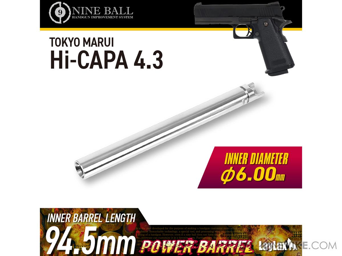 Laylax Nine Ball Power Inner Barrel for Gas Blowback Airsoft Pistols (Model: Hi-CAPA 4.3 / 94.5mm)