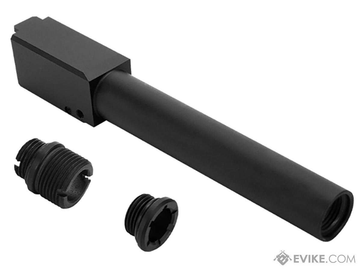 NineBall / Laylax Fixed Outer Barrel for Carbon8 Striker 9 & Compatible Airsoft Gas Blowback Pistols (Color: Black)
