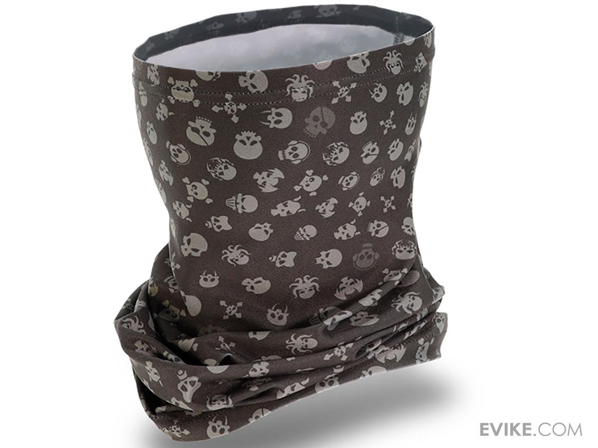 Laylax Slim Fit Cool Neck Gaiter (Design Skull Icon Pattern), Tactical