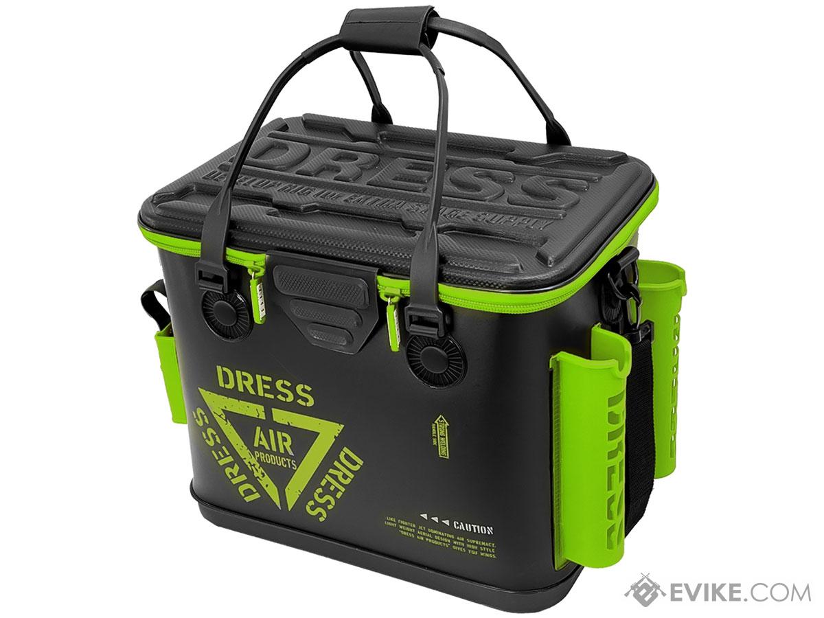 DRESS Bakkan +PLUS 34L Tackle Bag w/ Rod Holder (Color: Black / Lime Green)