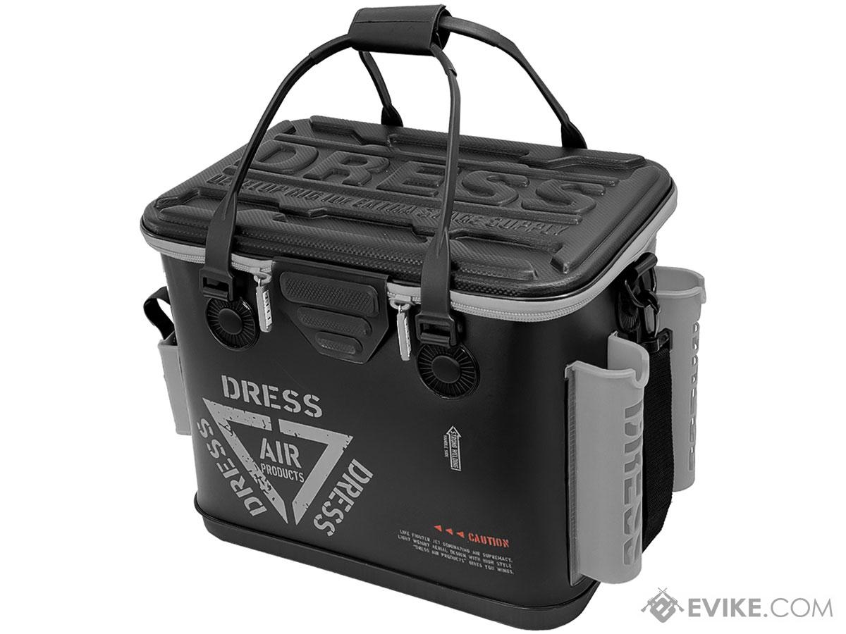 DRESS Bakkan +PLUS 34L Tackle Bag w/ Rod Holder (Color: Black / Grey)