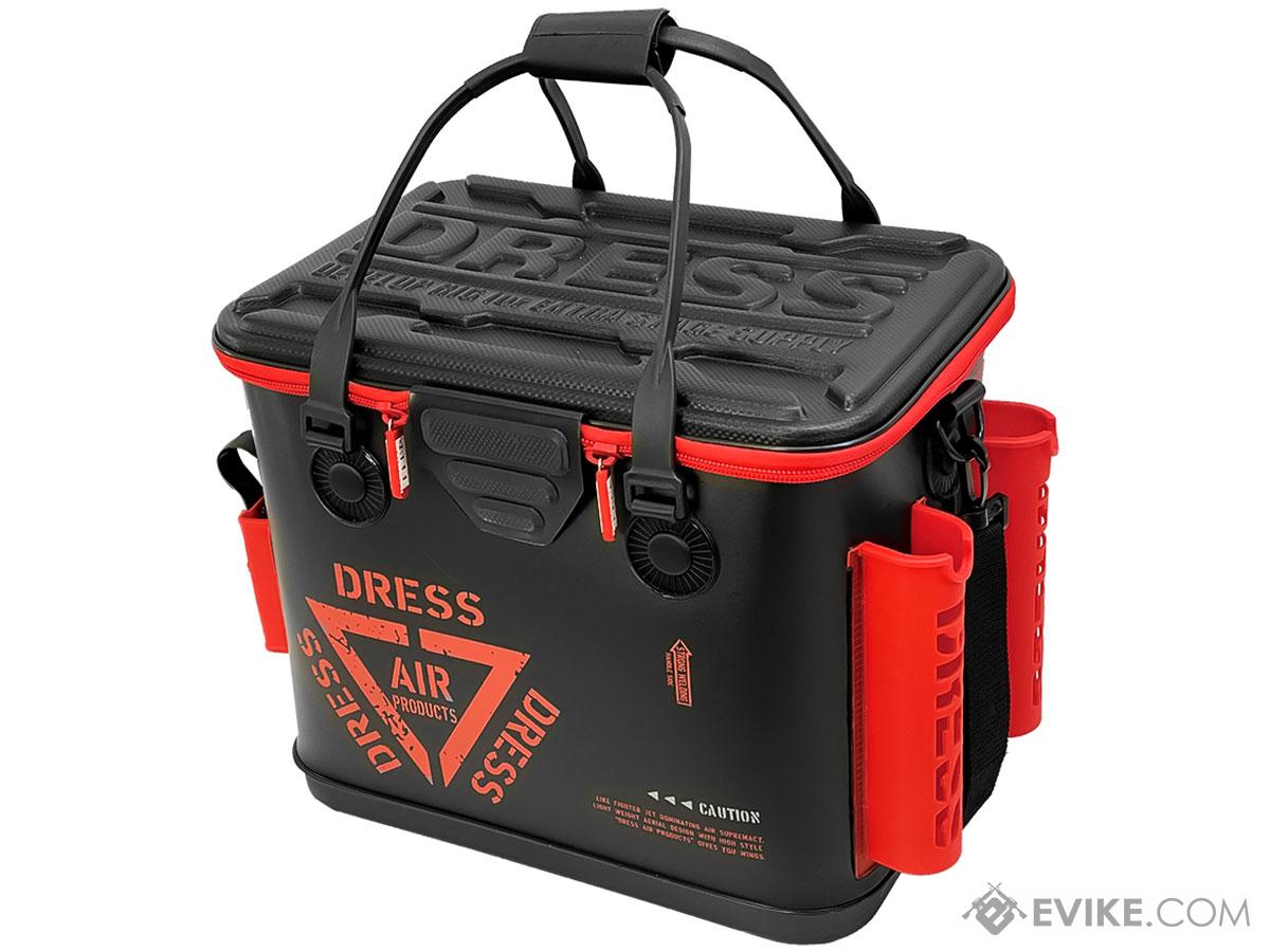 DRESS Bakkan +PLUS 34L Tackle Bag w/ Rod Holder (Color: Black / Red)