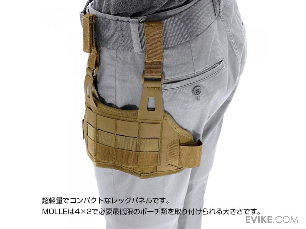 Laylax Compact MOLLE Leg Panel (Color: Black), Tactical Gear