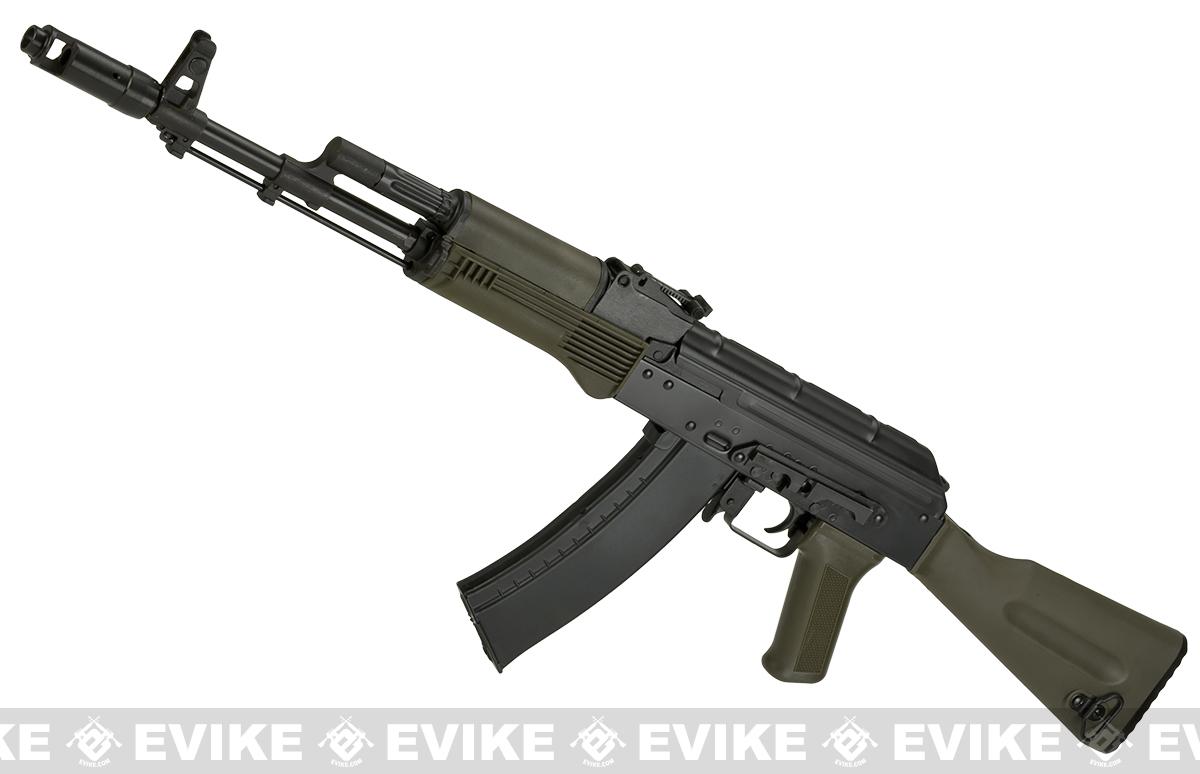 LCT Airsoft AK74M NV Full Metal Airsoft AEG with OD Green Synthetic Furniture