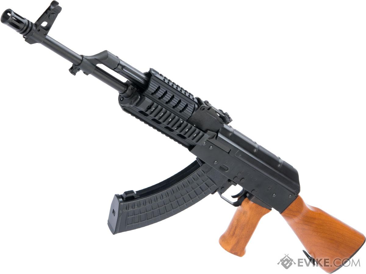 LCT Stamped Steel TX-63 Tactical AK Airsoft AEG Rifle w/ Quad Rail & Real Wood Furniture