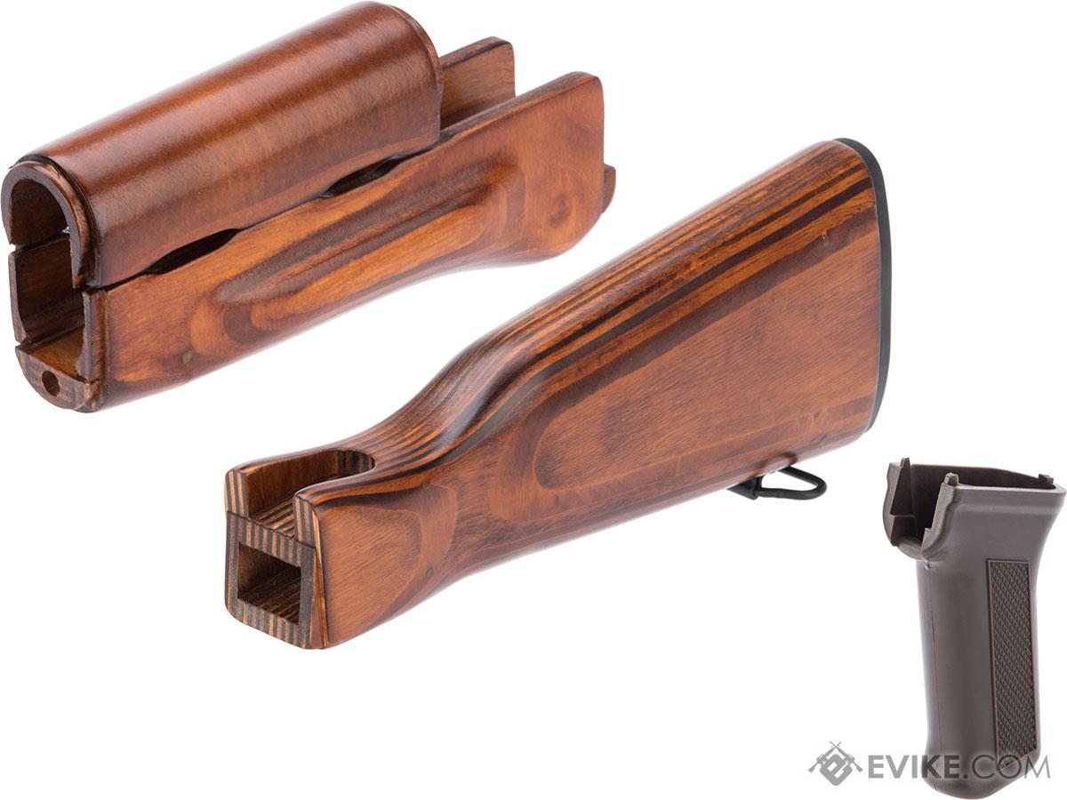 LCT Airsoft Wooden Stock and Grip Set for LCKM Series Airsoft Rifles (Color: Modern)