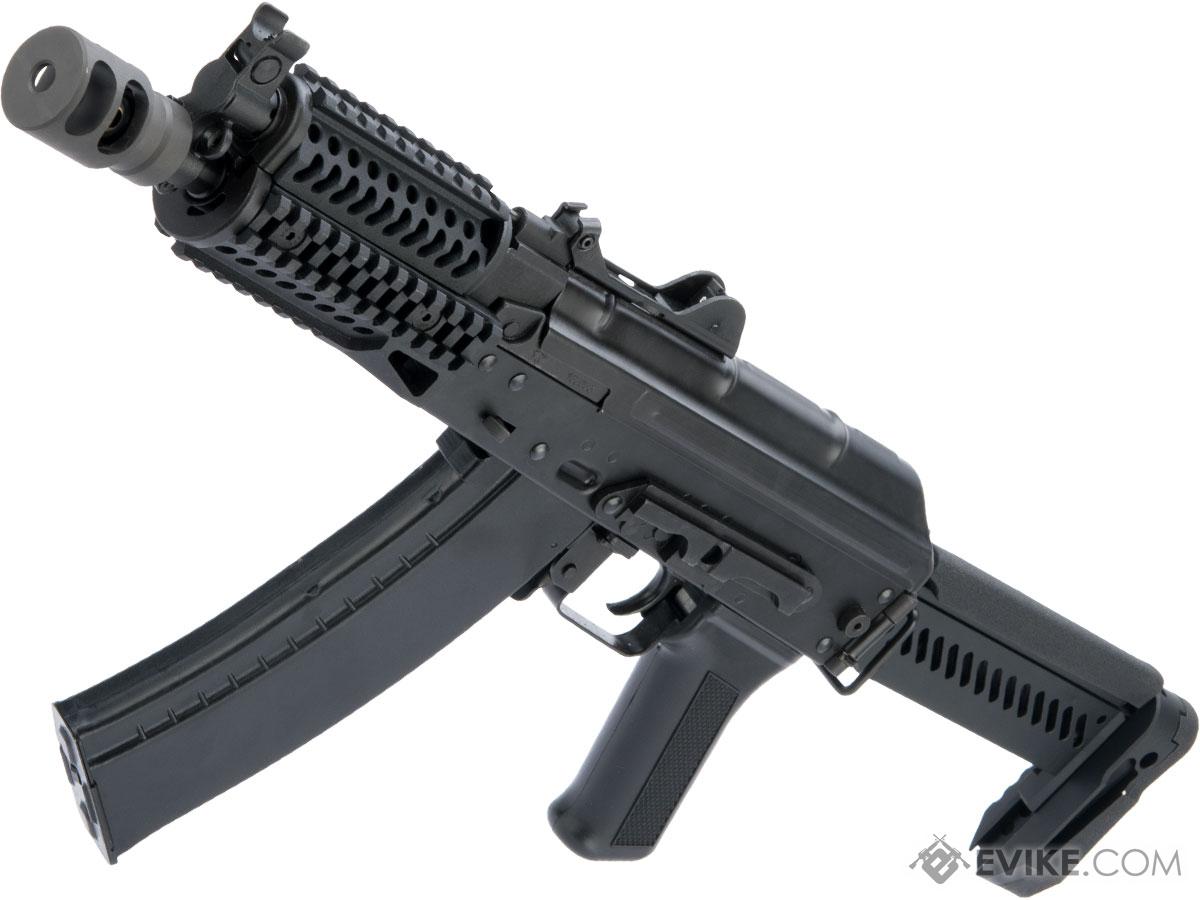 LCT Stamped Steel ZK Series AK Airsoft AEG Rifle w/ Side-Folding Z Series Stock and Handguard (Model: ZKS-74UN)