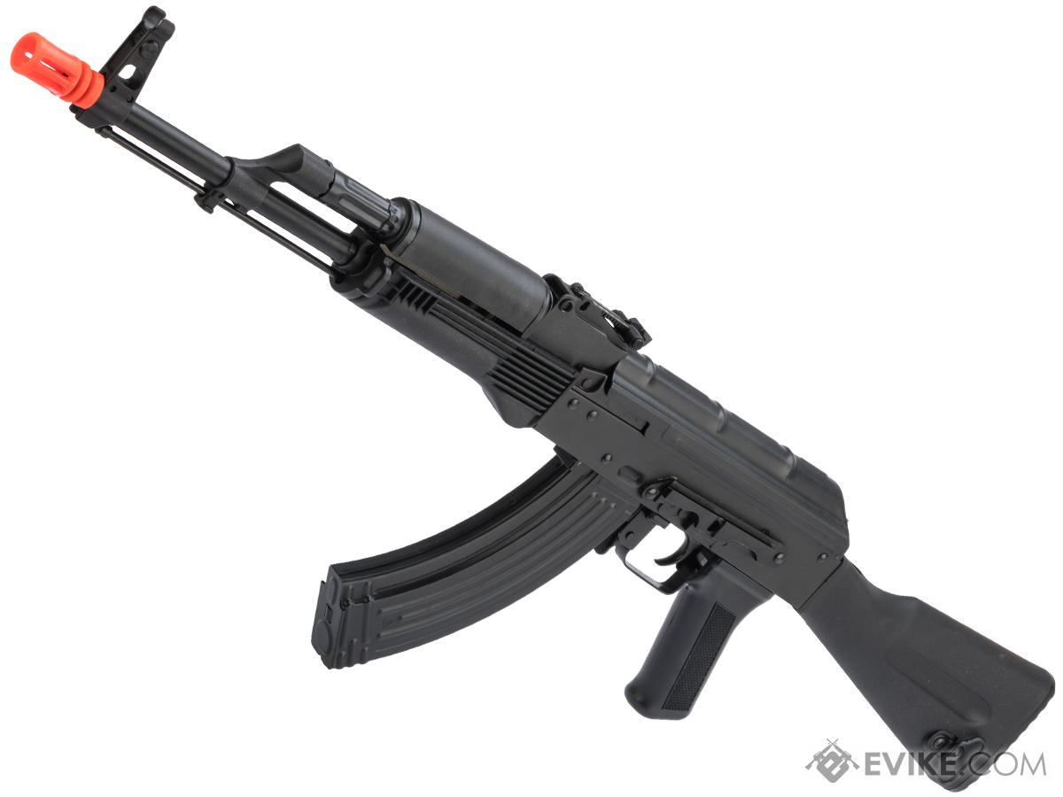 LCT Stamped Steel AKM Airsoft AEG Rifle w/ Full Stock (Model: Black Polymer Furniture / EBB AEG)