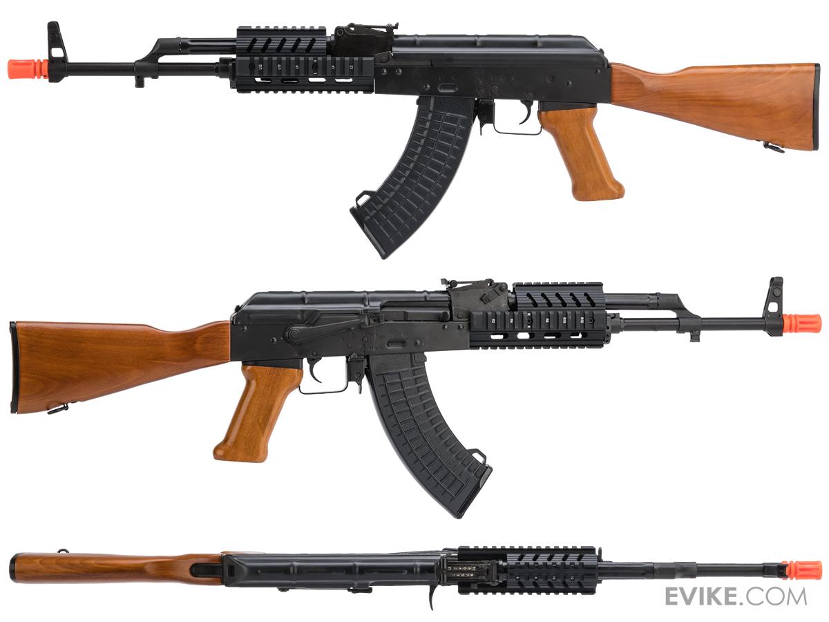 LCT Stamped Steel TX63 AK EBB AEG Rifle w/ Quad Rail & Real Wood