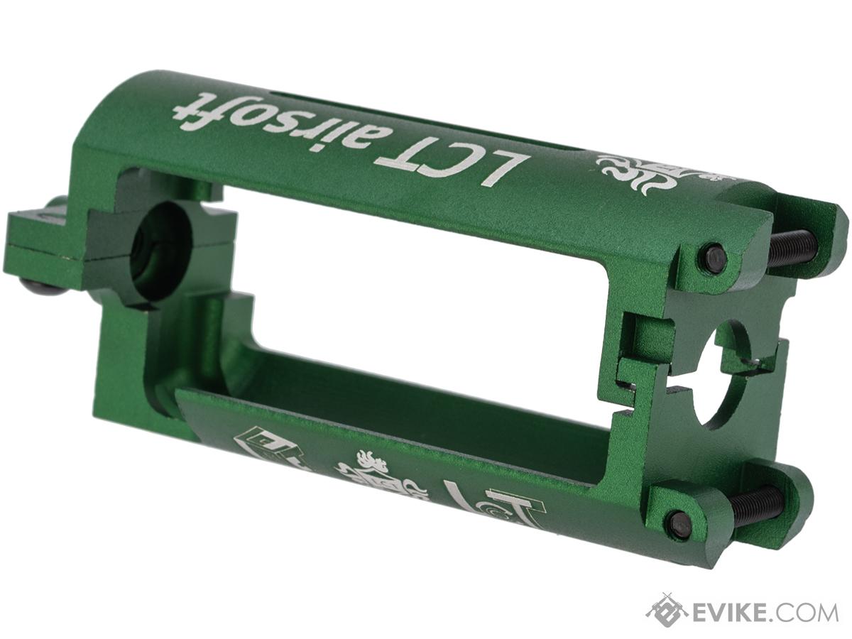 LCT Airsoft CNC Aluminum Motor Cage for Version 3 Airsoft AEG Gearboxes (Color: Green)