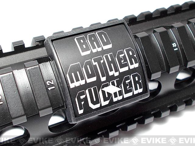 Custom Gun Rails Small Laser Engraved Aluminum Rail Cover (Type: Bad MoFo / 20mm Picatinny Rail Version)