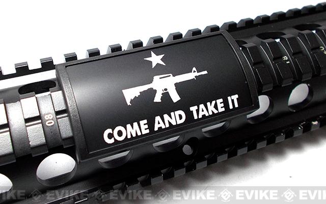 Custom Gun Rails Large Laser Engraved Aluminum Rail Cover (Model: Come and Take It / 20mm Picatinny Rail Version)