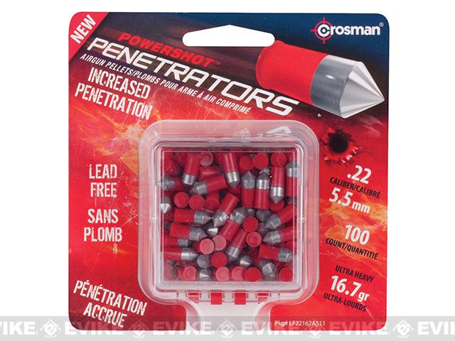 Crosman .22 Cal. Powershot Fast Flight Penetrators  16.7 Grain - 100 Count (Red)