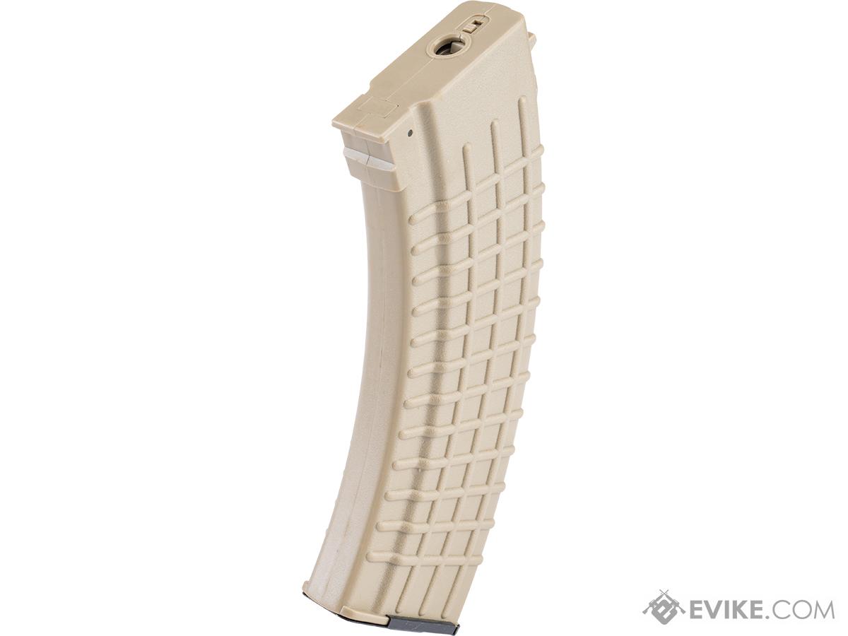 MAG 100 Round Mid-cap Magazine For AK Series Airsoft AEG (Color: Tan / Waffle / One Magazine)