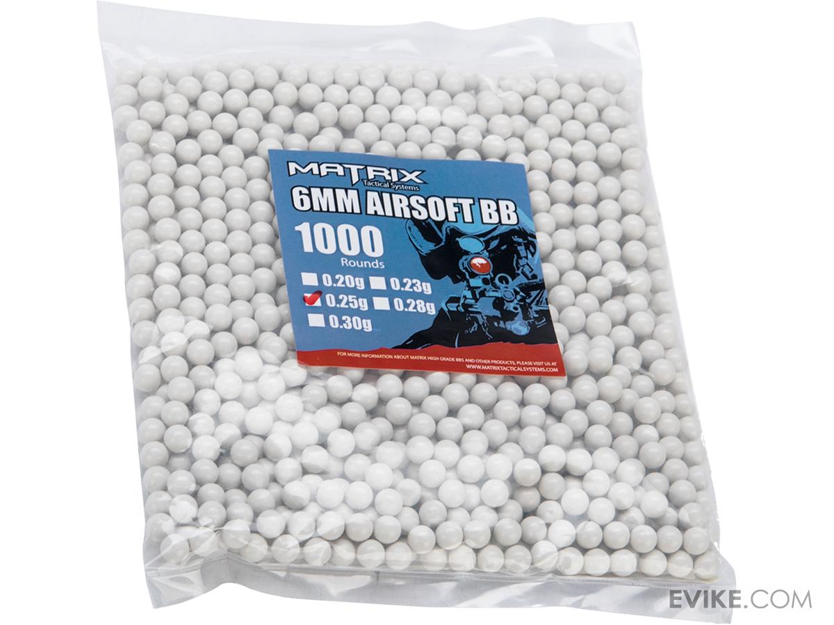 Matrix Match Grade 6mm Airsoft BBs (Weight .25g / 1000 Rounds / White