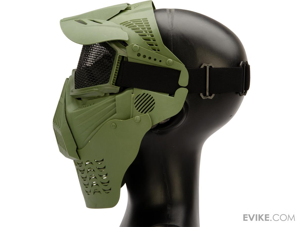 Avengers Mesh Transformer Modular Airsoft Mask w/ Visor & Neck Guard
