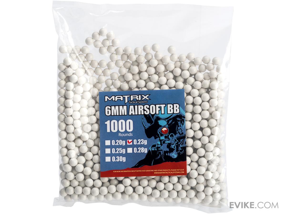 Matrix Match Grade 6mm Airsoft BBs (Weight .23g / 1000 Rounds / White