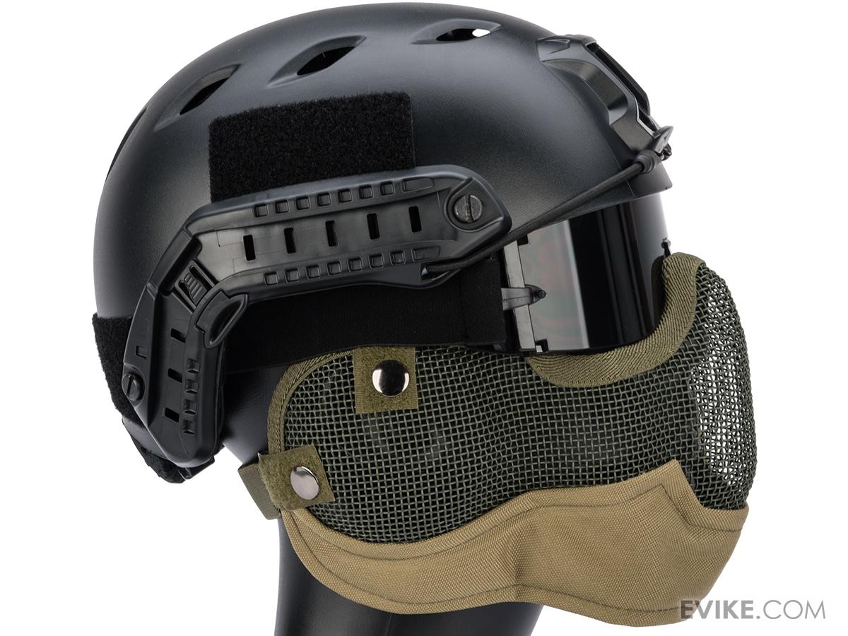 Matrix Iron Face Carbon Steel "Striker" Gen2 Metal Mesh Lower Half Mask (Color OD Green